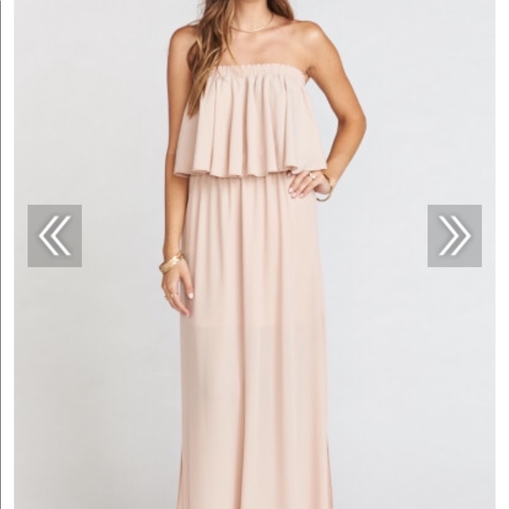 HACIENDA MAXI DRESS DUSTY BLUSH CRISP